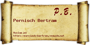 Pernisch Bertram névjegykártya